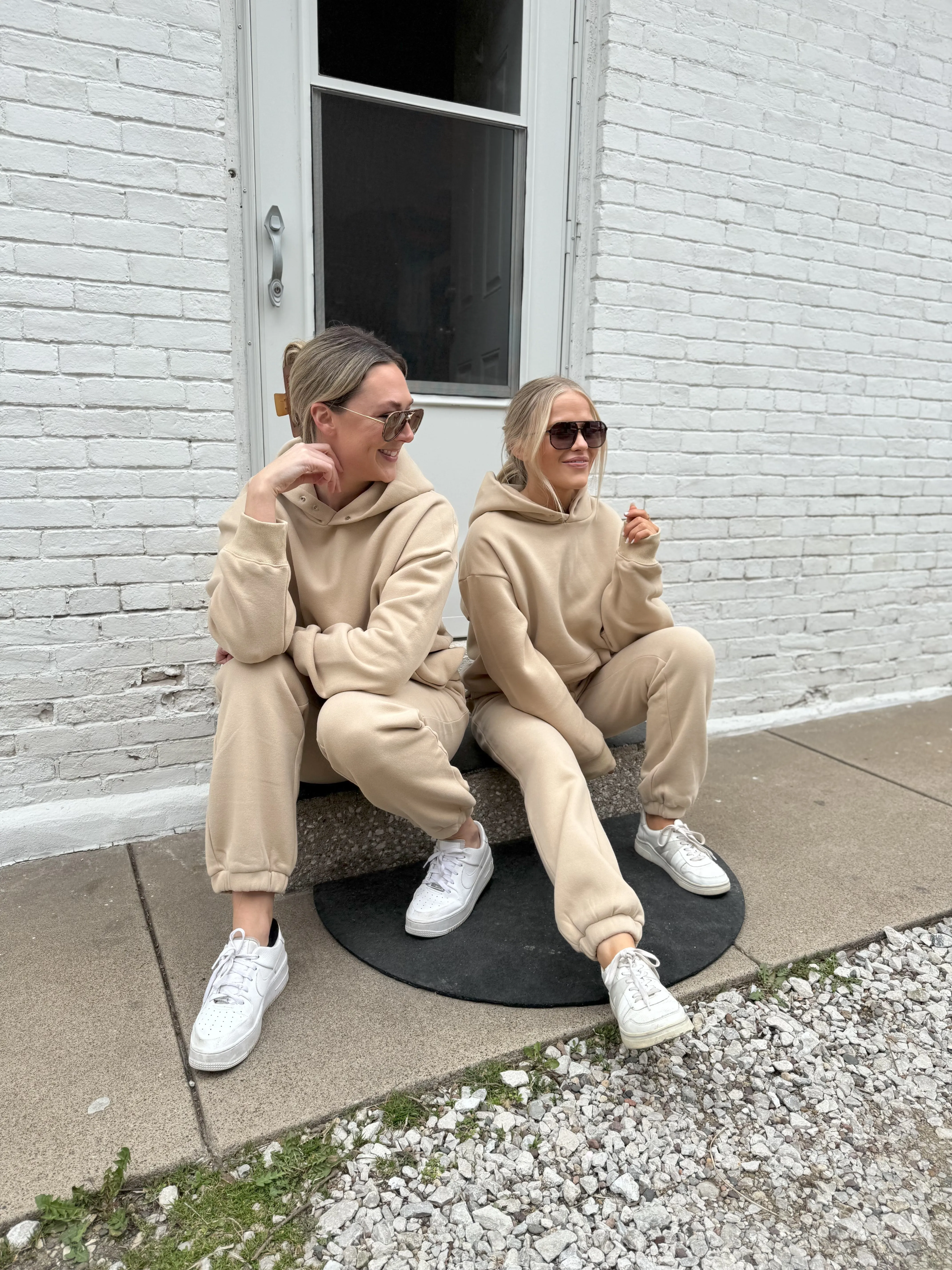 Taupe Soft & Cozy Fleece Joggers