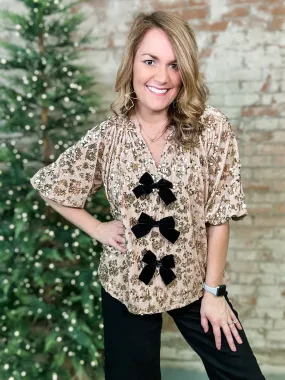 THML Winter Wonders Velvet Top - FINAL SALE