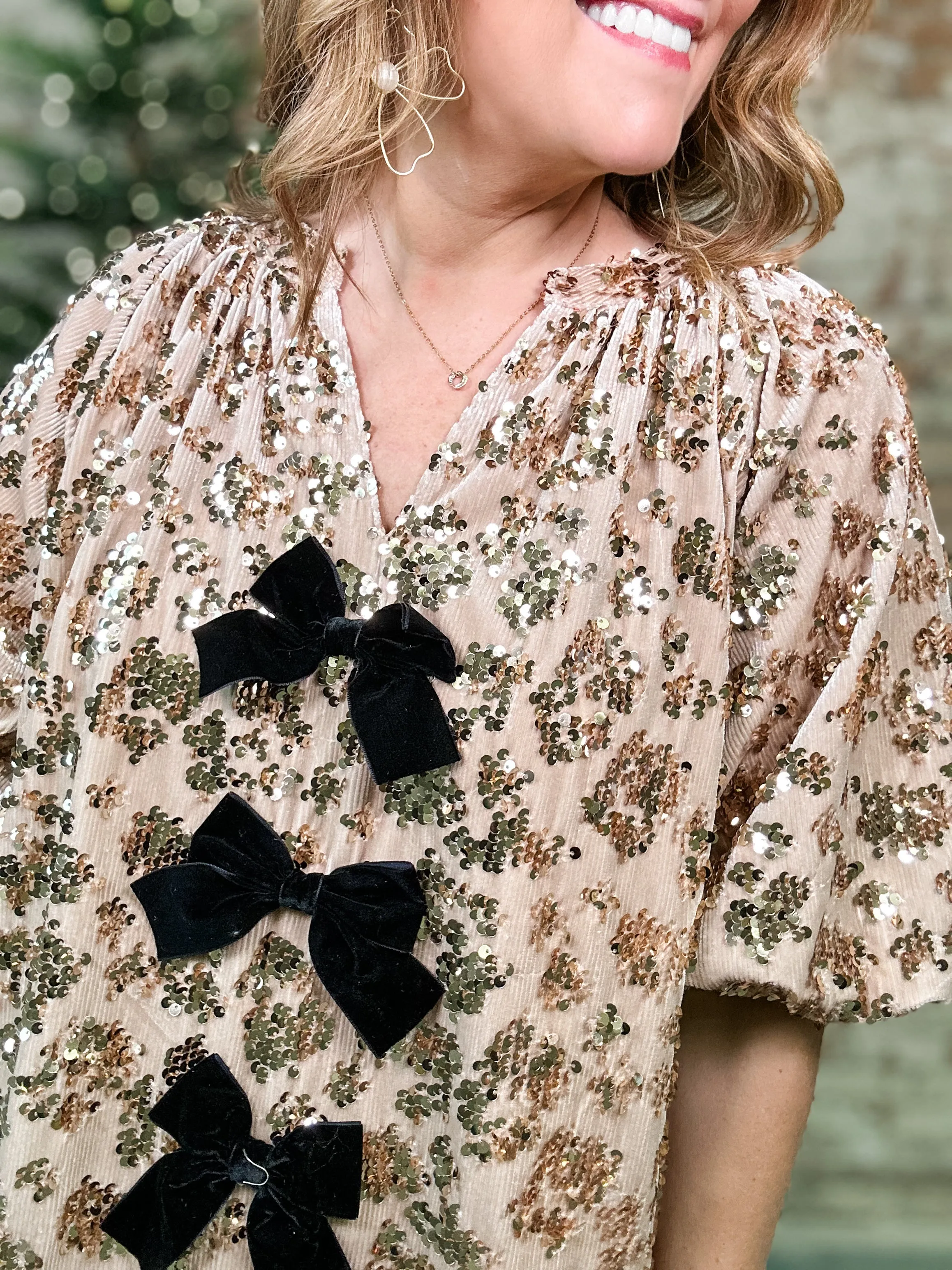 THML Winter Wonders Velvet Top - FINAL SALE