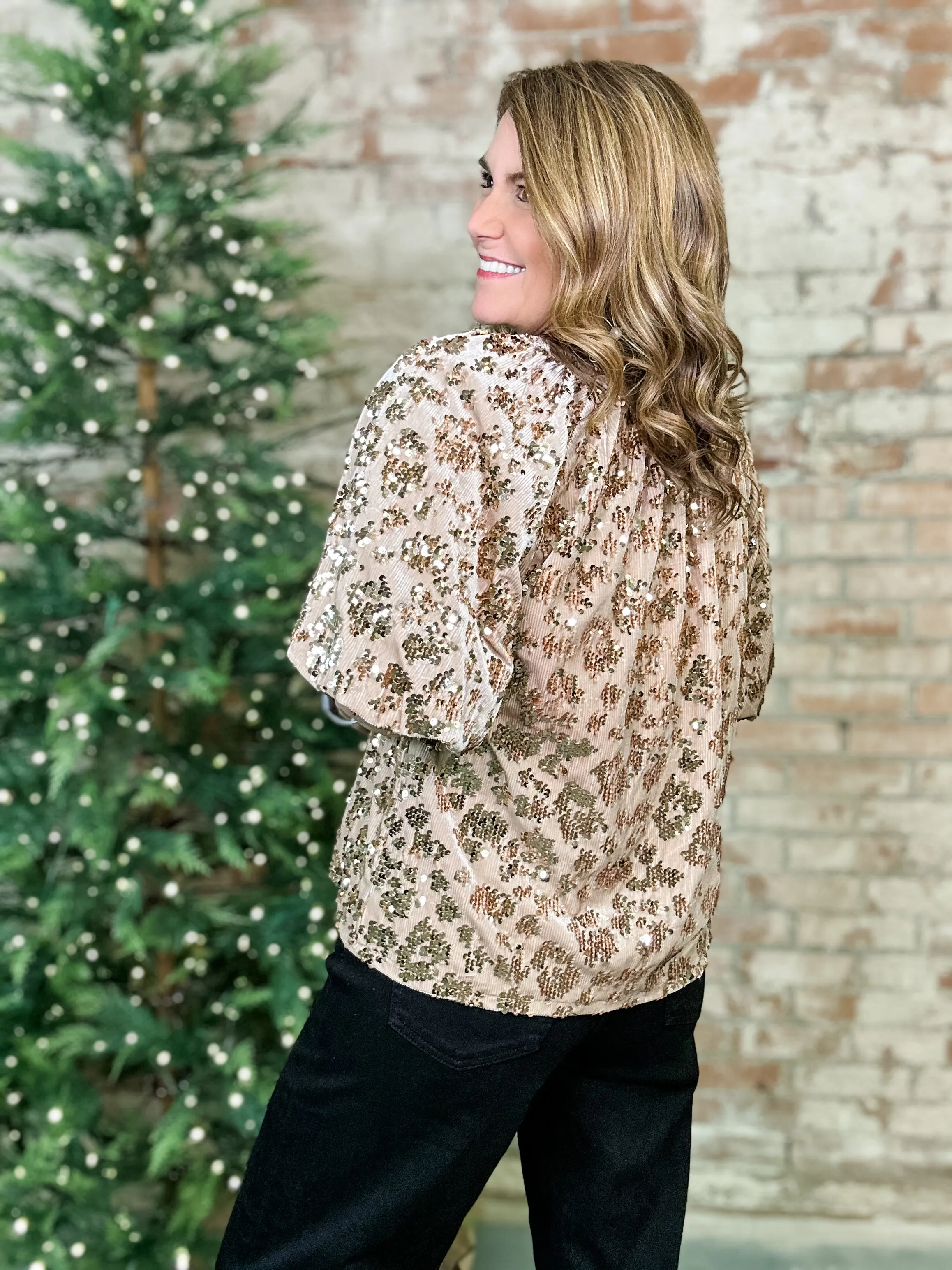 THML Winter Wonders Velvet Top - FINAL SALE