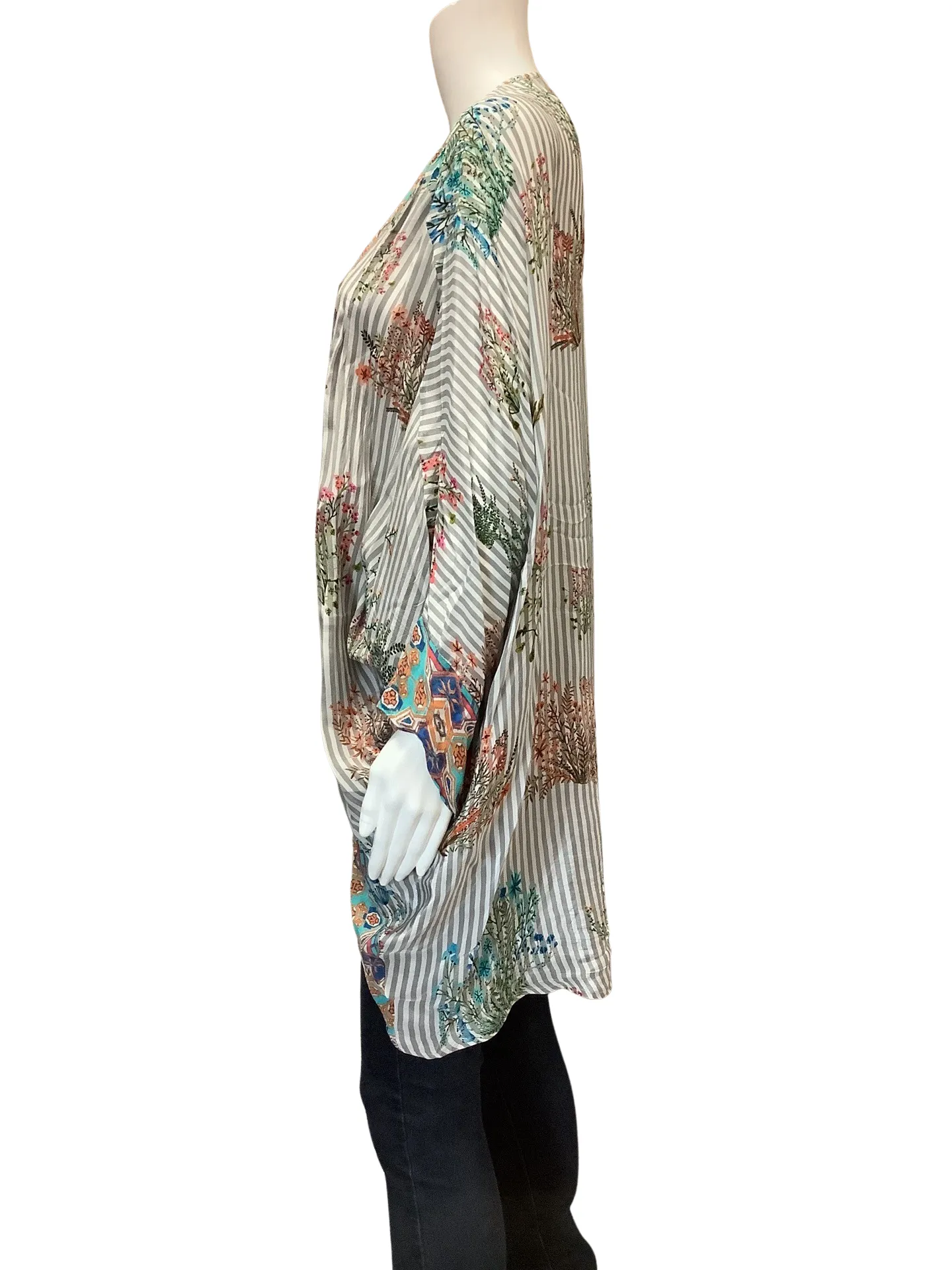 Tolani Women's Cardigan Silk Floral Print Size: OS