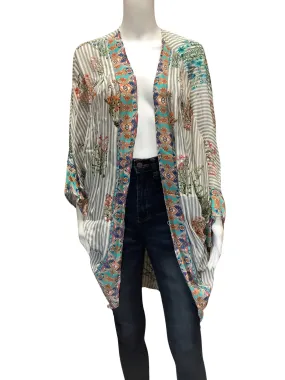 Tolani Women's Cardigan Silk Floral Print Size: OS