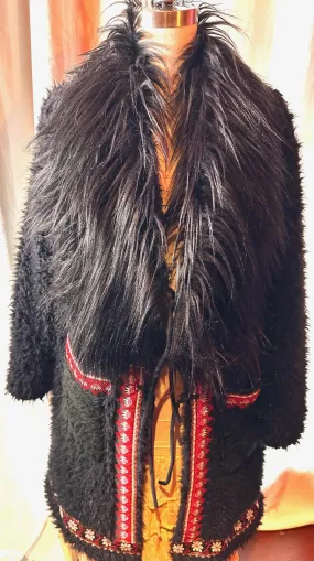Warm Black Fuzzy Lined Jacket