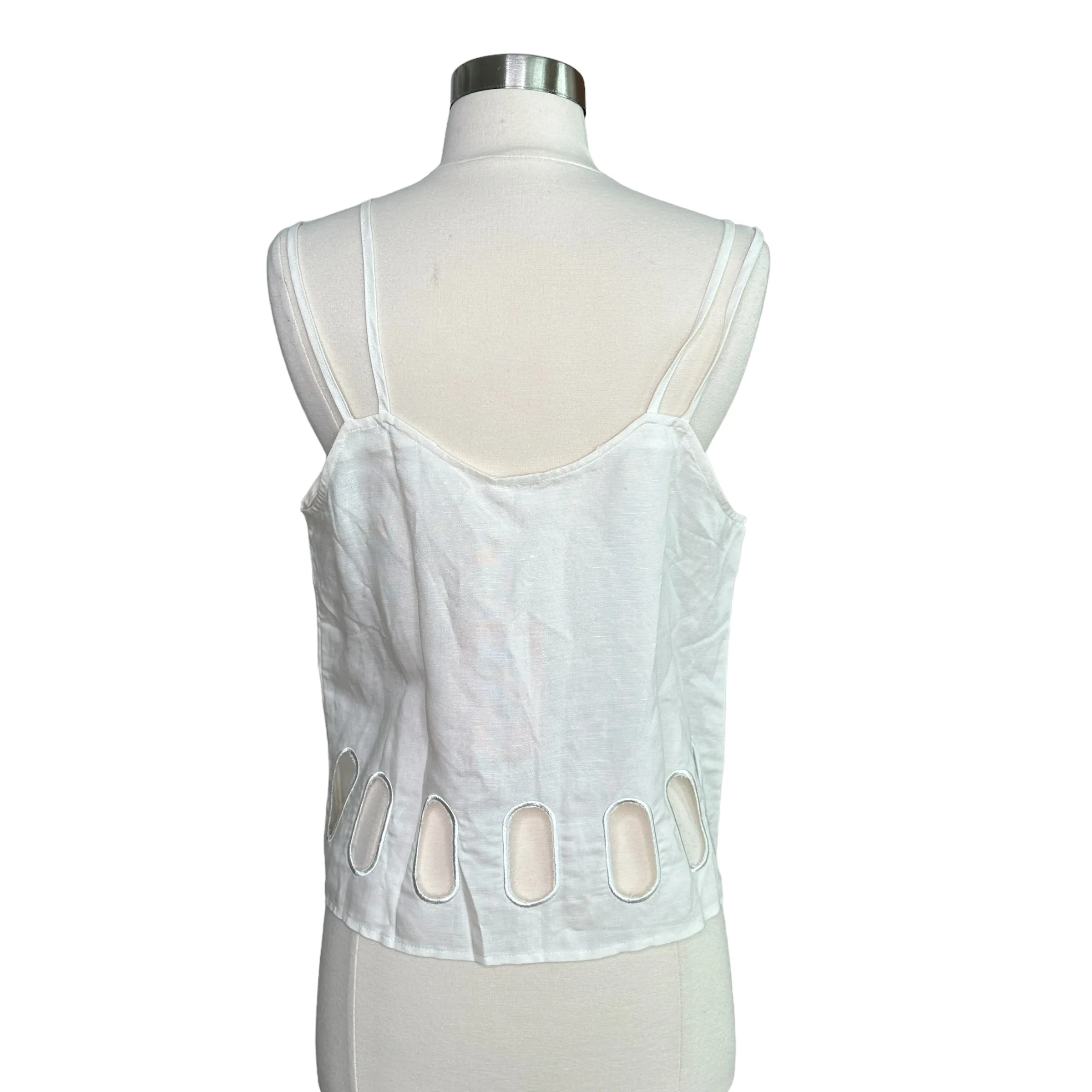 White Cutout Top - M