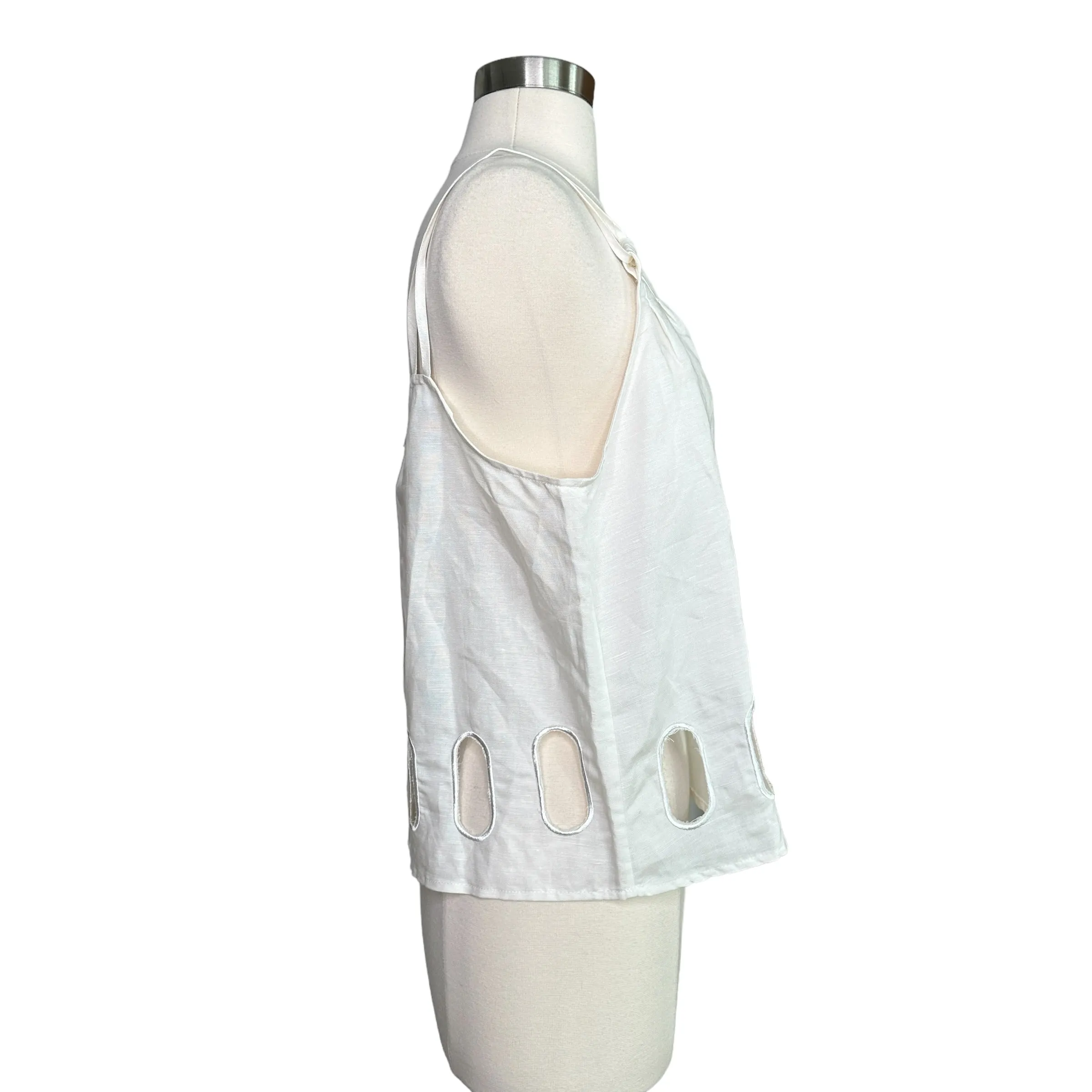 White Cutout Top - M
