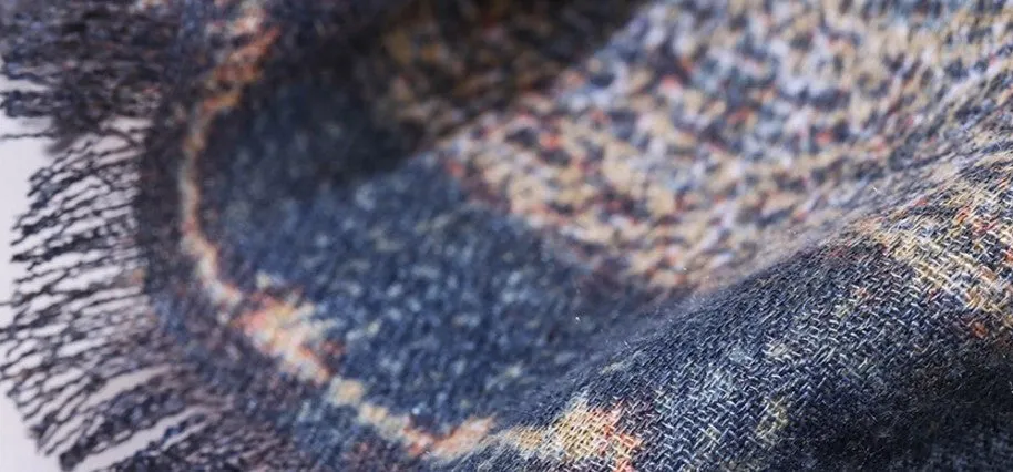 Winter Cotton Cashmere Women's Shawl