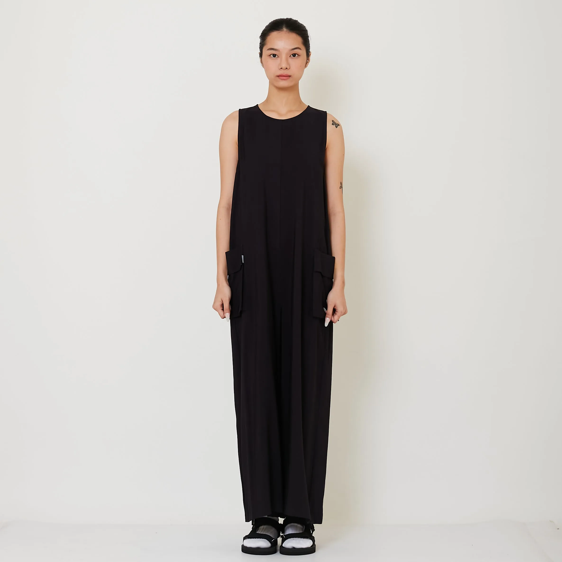 Women Cargo Jumpsuit - Navy - SW2412244B