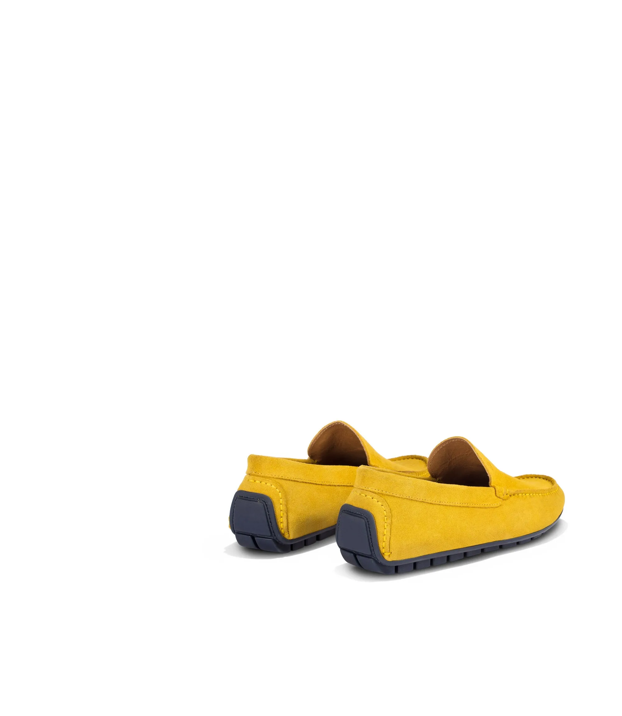 Yellow suede loafers