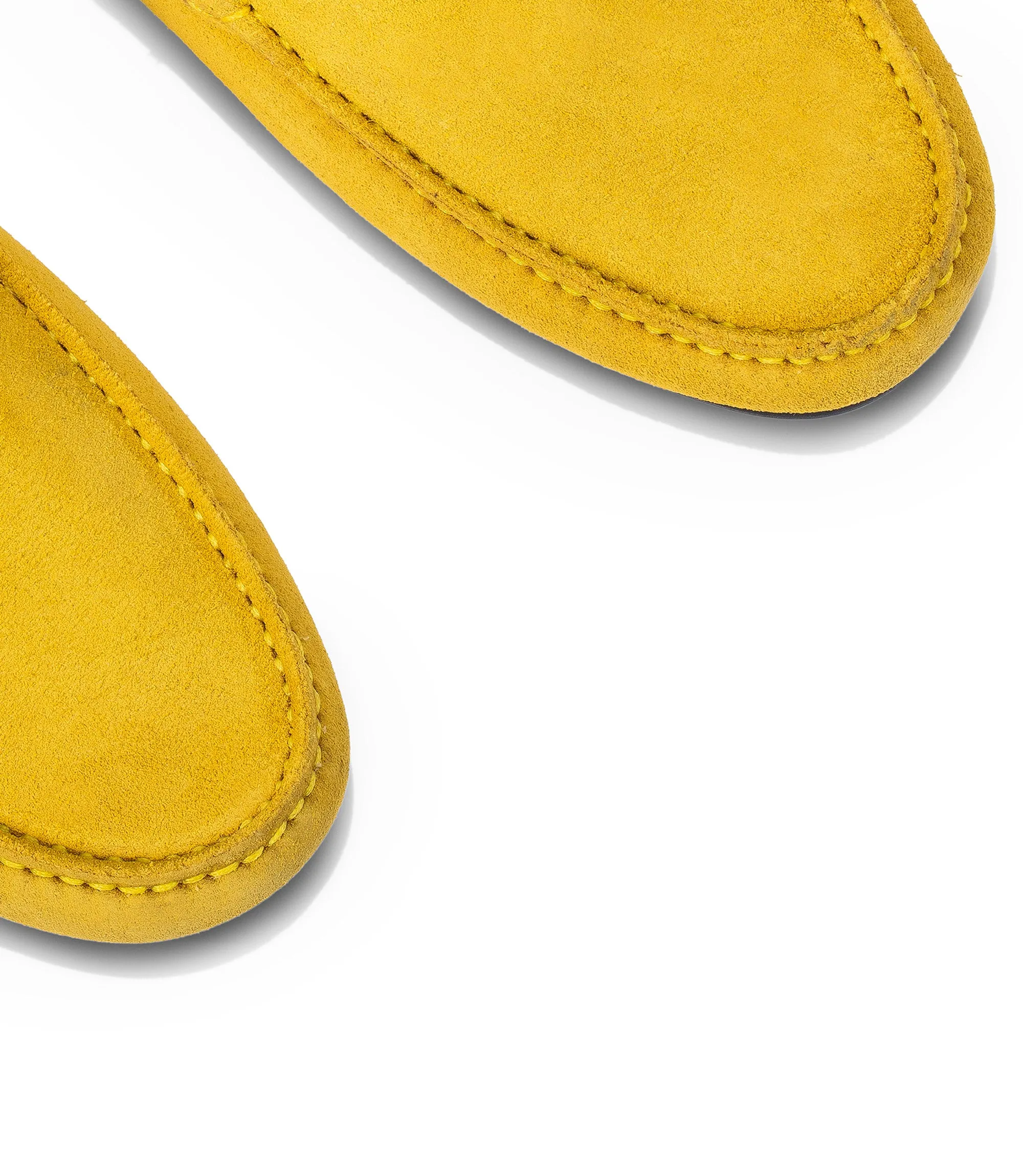 Yellow suede loafers